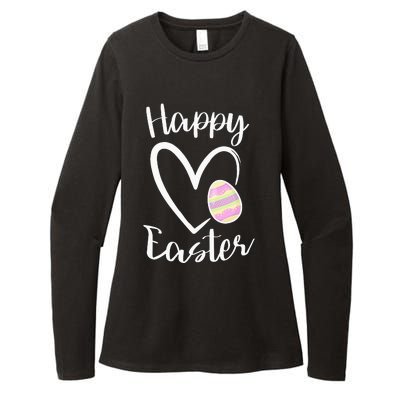 Cute Happy Easter Heart Pastel Easter Outfit Womens CVC Long Sleeve Shirt