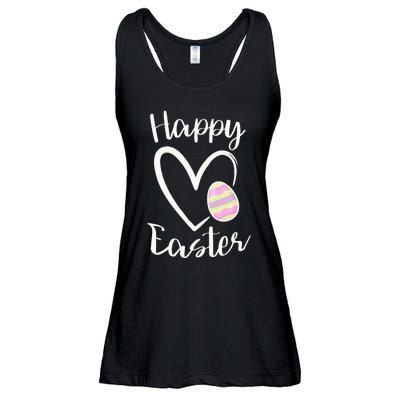 Cute Happy Easter Heart Pastel Easter Outfit Ladies Essential Flowy Tank