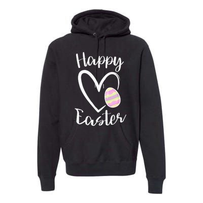 Cute Happy Easter Heart Pastel Easter Outfit Premium Hoodie