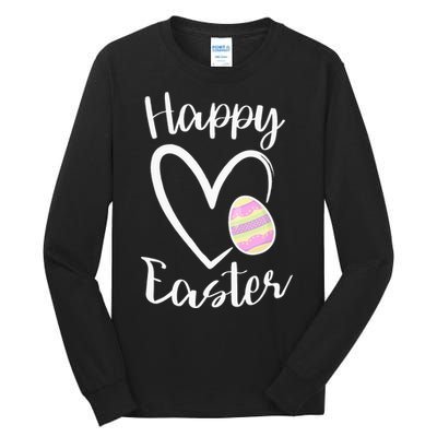 Cute Happy Easter Heart Pastel Easter Outfit Tall Long Sleeve T-Shirt