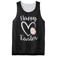 Cute Happy Easter Heart Pastel Easter Outfit Mesh Reversible Basketball Jersey Tank