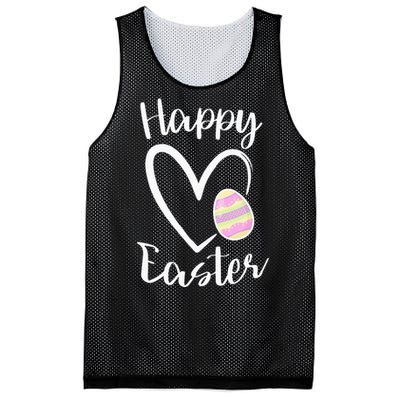 Cute Happy Easter Heart Pastel Easter Outfit Mesh Reversible Basketball Jersey Tank