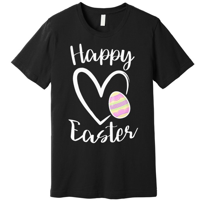 Cute Happy Easter Heart Pastel Easter Outfit Premium T-Shirt