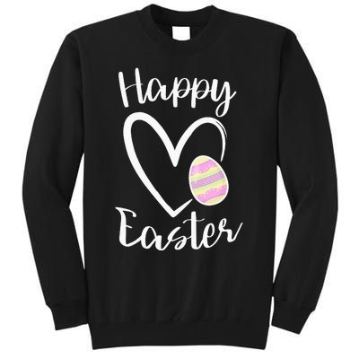 Cute Happy Easter Heart Pastel Easter Outfit Tall Sweatshirt