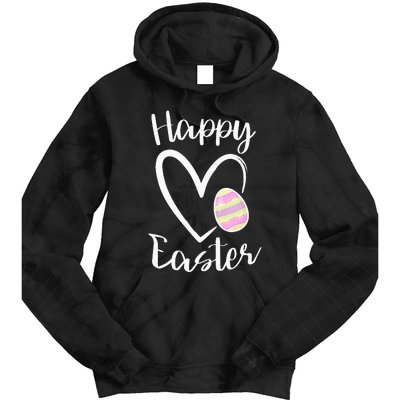 Cute Happy Easter Heart Pastel Easter Outfit Tie Dye Hoodie