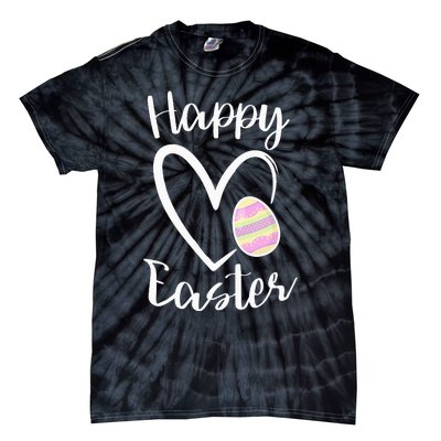 Cute Happy Easter Heart Pastel Easter Outfit Tie-Dye T-Shirt