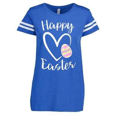 Cute Happy Easter Heart Pastel Easter Outfit Enza Ladies Jersey Football T-Shirt