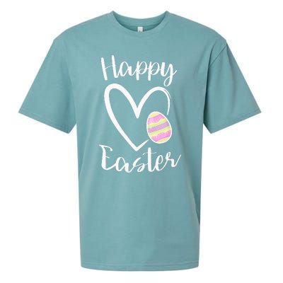 Cute Happy Easter Heart Pastel Easter Outfit Sueded Cloud Jersey T-Shirt