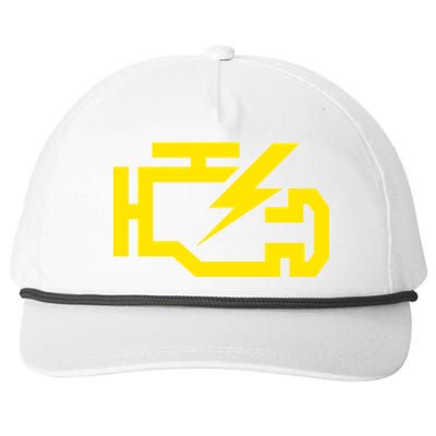 Check Engine Light  Snapback Five-Panel Rope Hat