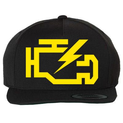 Check Engine Light  Wool Snapback Cap