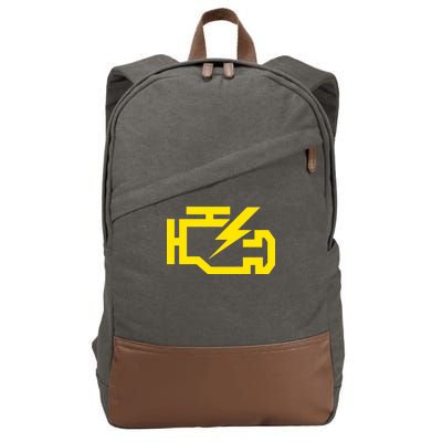 Check Engine Light  Cotton Canvas Backpack