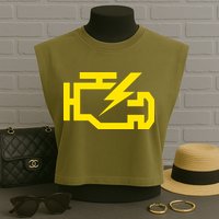 Check Engine Light  Garment-Dyed Women's Muscle Tee