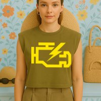 Check Engine Light  Garment-Dyed Women's Muscle Tee