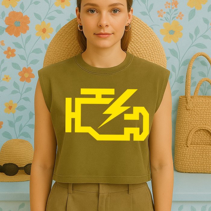 Check Engine Light  Garment-Dyed Women's Muscle Tee