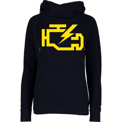 Check Engine Light  Womens Funnel Neck Pullover Hood