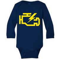 Check Engine Light  Baby Long Sleeve Bodysuit