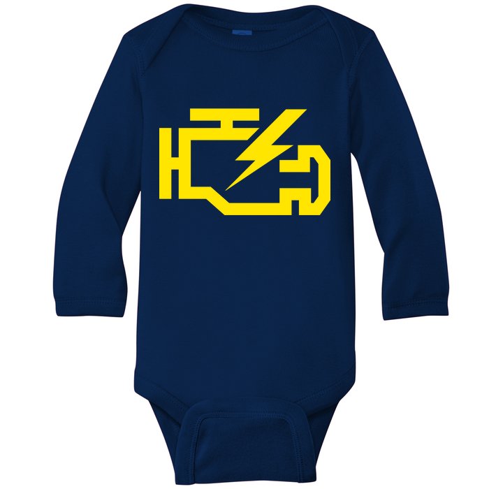 Check Engine Light  Baby Long Sleeve Bodysuit