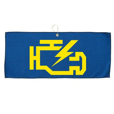 Check Engine Light  Large Microfiber Waffle Golf Towel
