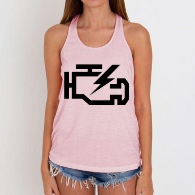 Check Engine Light  Women's Knotted Racerback Tank