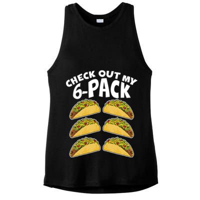 Check Out My 6-Pack Tacos Ladies PosiCharge Tri-Blend Wicking Tank