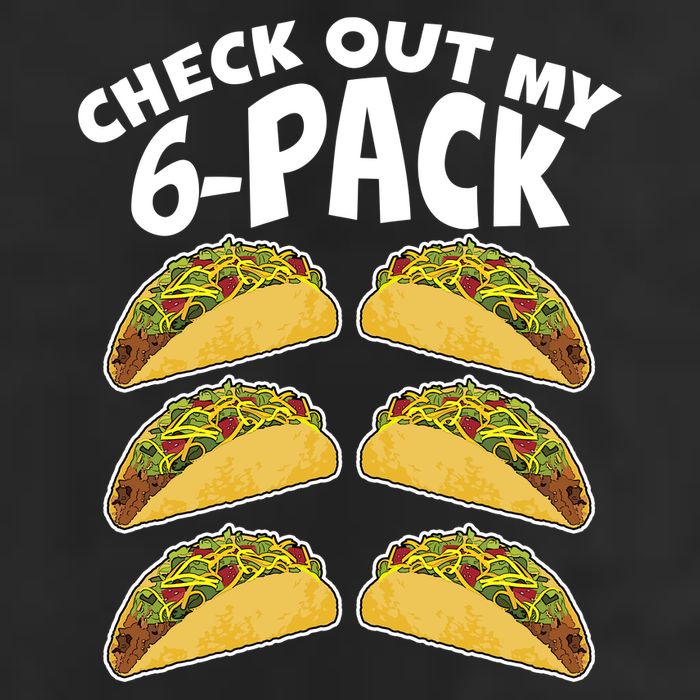 Check Out My 6-Pack Tacos 7 Panel Mesh Trucker Snapback Hat