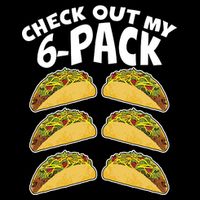 Check Out My 6-Pack Tacos Drawstring Bag