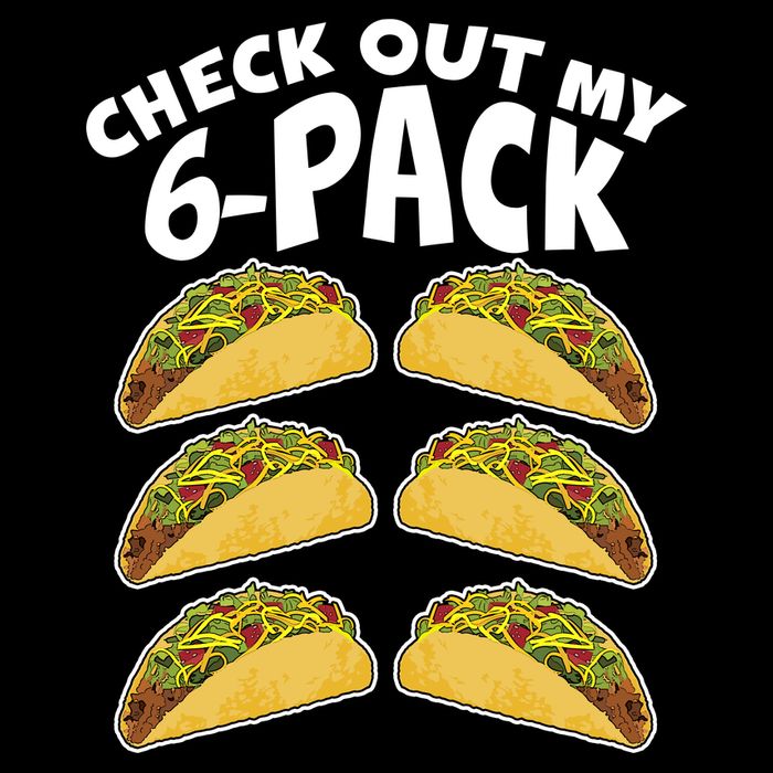 Check Out My 6-Pack Tacos Drawstring Bag
