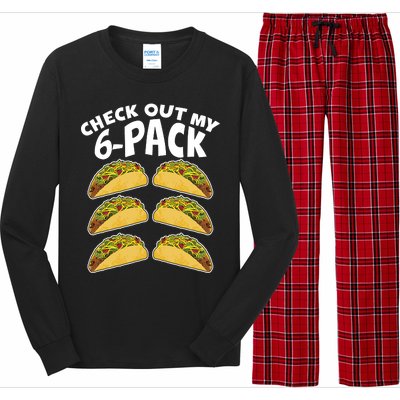 Check Out My 6-Pack Tacos Long Sleeve Pajama Set