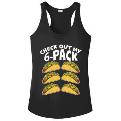 Check Out My 6-Pack Tacos Ladies PosiCharge Competitor Racerback Tank