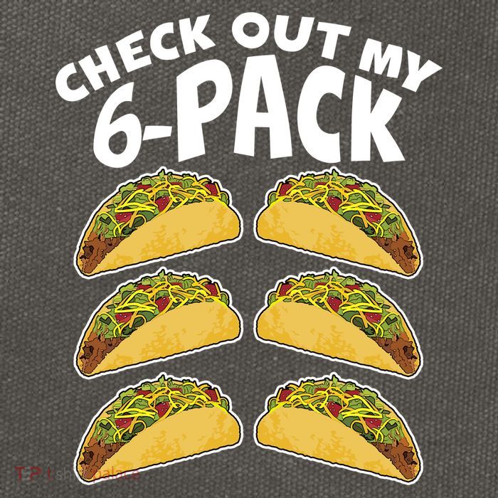 Check Out My 6-Pack Tacos Cotton Canvas Backpack