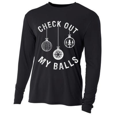 Check Out My Balls Cooling Performance Long Sleeve Crew