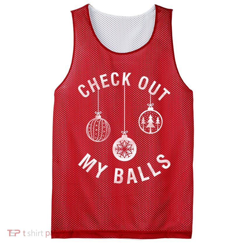 Check Out My Balls Mesh Reversible Basketball Jersey Tank