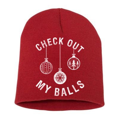 Check Out My Balls Short Acrylic Beanie