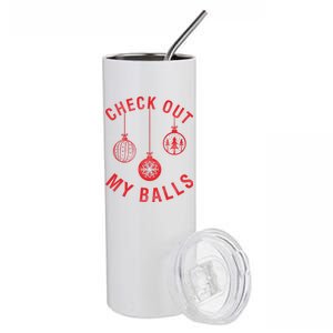 Check Out My Balls Stainless Steel Tumbler