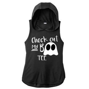 Check Out My Boo Tee Ladies PosiCharge Tri-Blend Wicking Draft Hoodie Tank