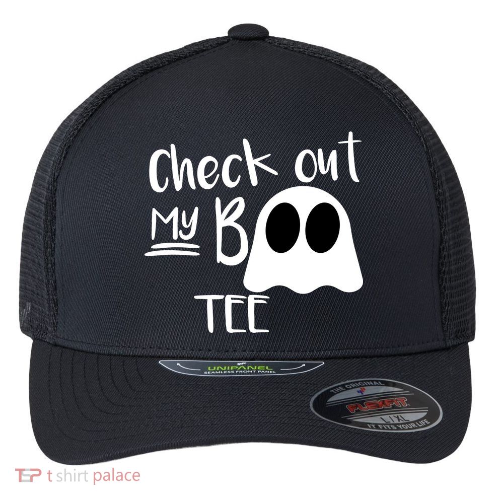 Check Out My Boo Tee Flexfit Unipanel Trucker Cap