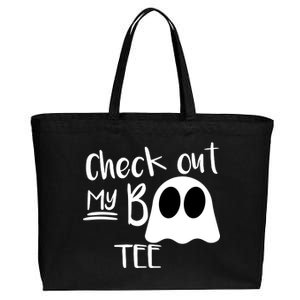 Check Out My Boo Tee Cotton Canvas Jumbo Tote