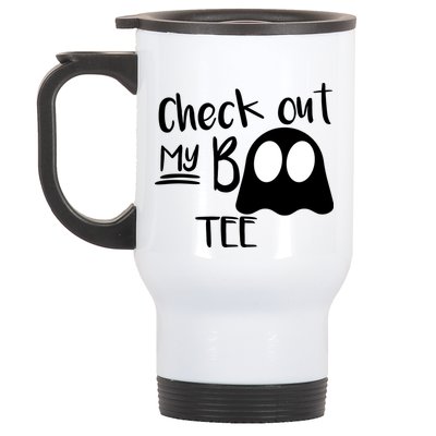 Check Out My Boo Tee Stainless Steel Travel Mug