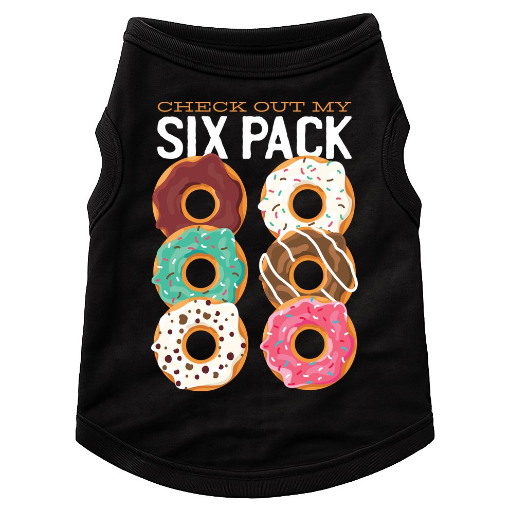 Check Out My Donut Six Pack Doggie Tank