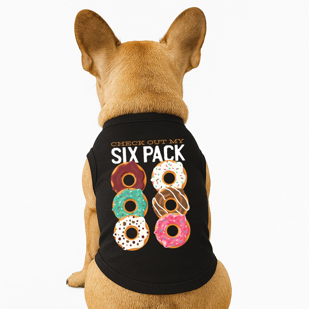Check Out My Donut Six Pack Doggie Tank