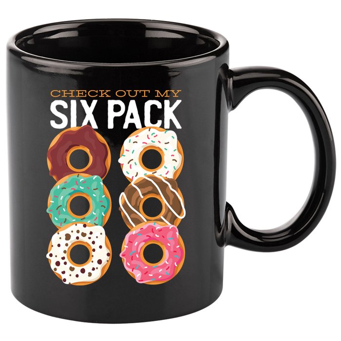 Check Out My Donut Six Pack 11oz C Handle Ceramic Mug