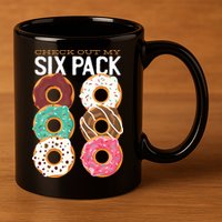 Check Out My Donut Six Pack 11oz C Handle Ceramic Mug