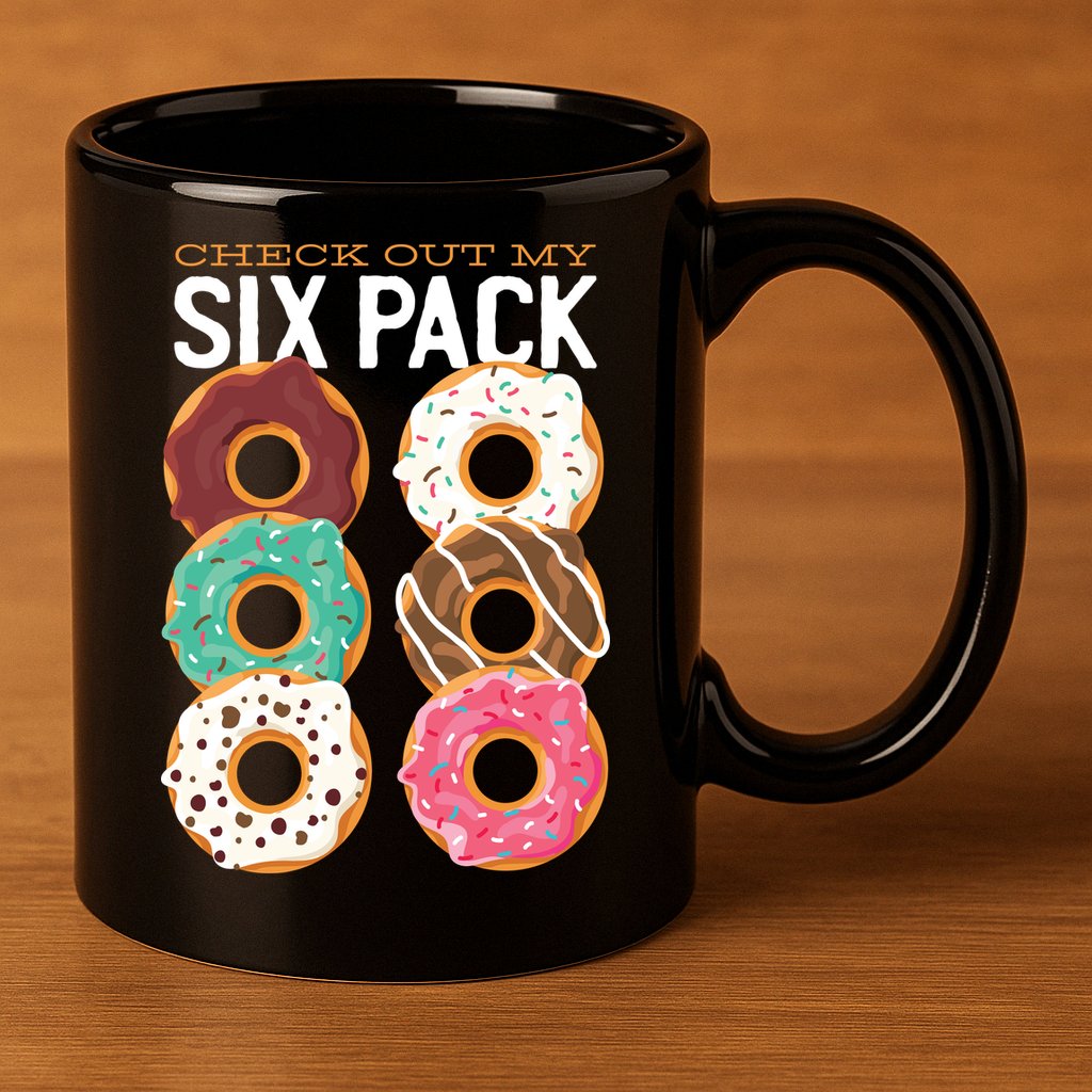 Check Out My Donut Six Pack 11oz C Handle Ceramic Mug