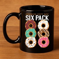 Check Out My Donut Six Pack 11oz C Handle Ceramic Mug