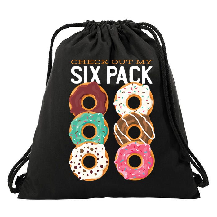 Check Out My Donut Six Pack Drawstring Bag