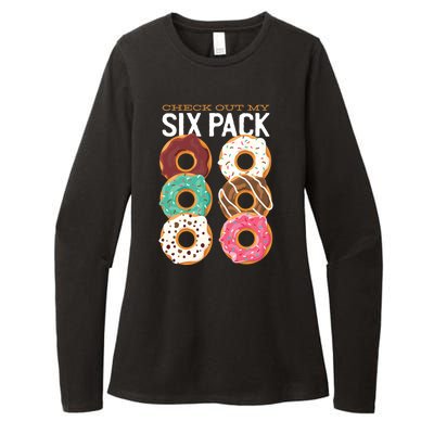 Check Out My Donut Six Pack Womens CVC Long Sleeve Shirt