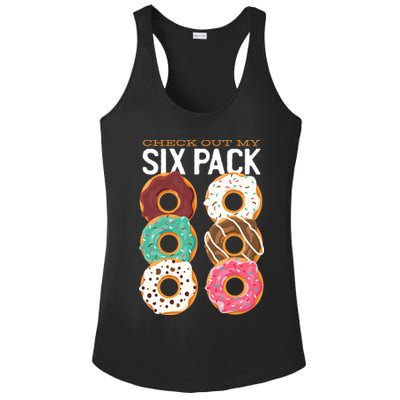 Check Out My Donut Six Pack Ladies PosiCharge Competitor Racerback Tank