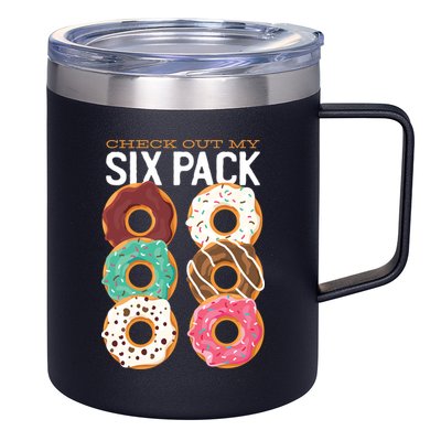 Check Out My Donut Six Pack 12oz Stainless Steel Coffee Mug