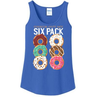 Check Out My Donut Six Pack Ladies Essential Tank