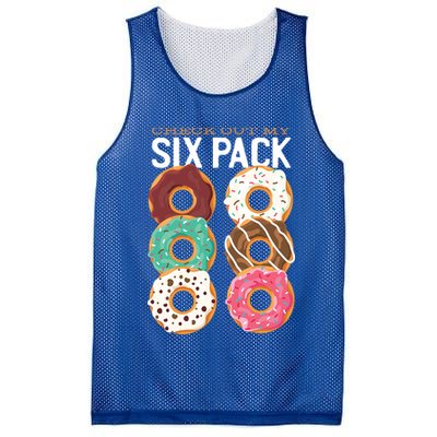 Check Out My Donut Six Pack Mesh Reversible Basketball Jersey Tank